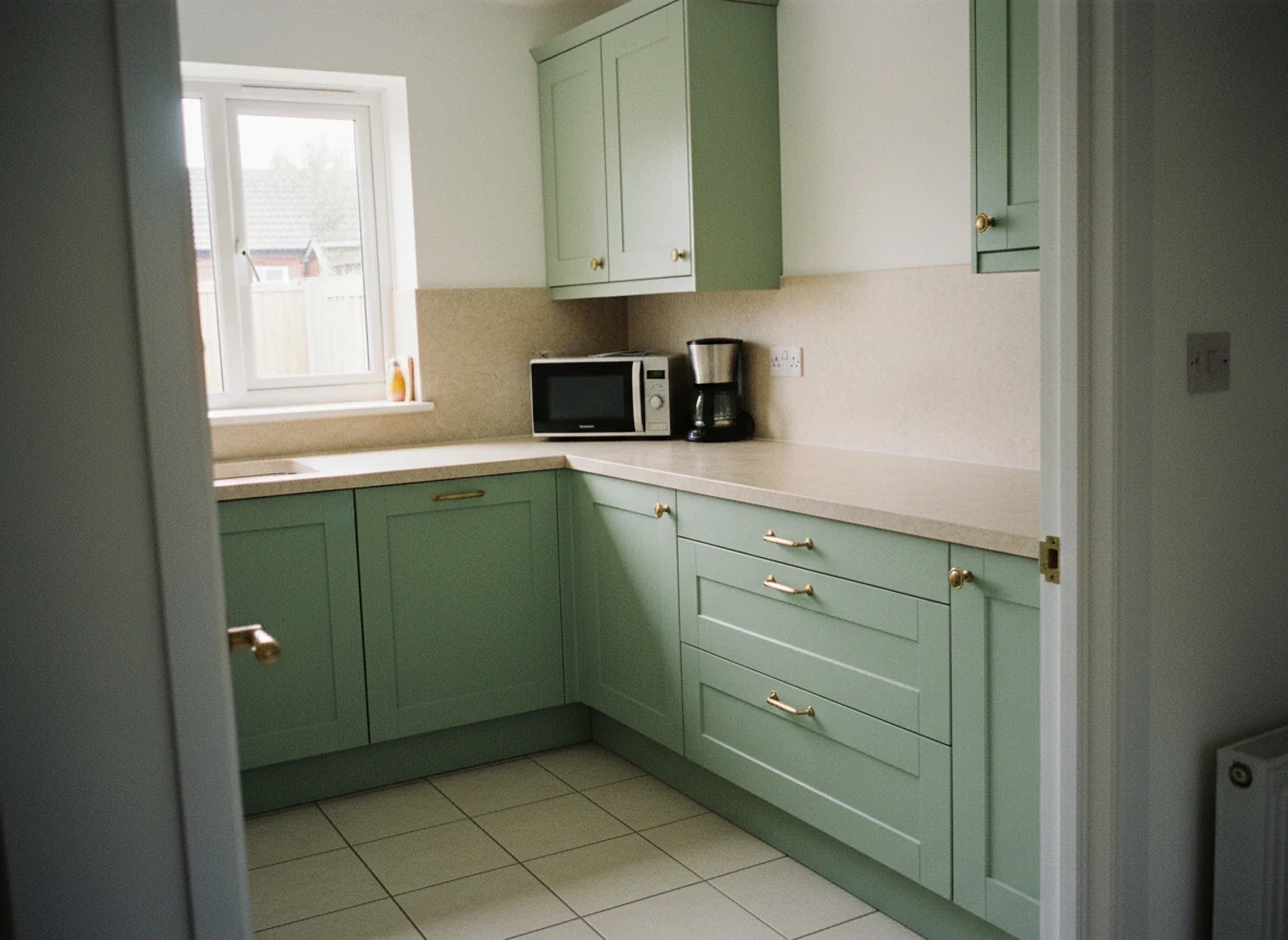 Aylesbury Decorators painter preparing cabinet surfaces in HP21
